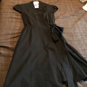 Calvin Klein Black Wrap Dress Size 14